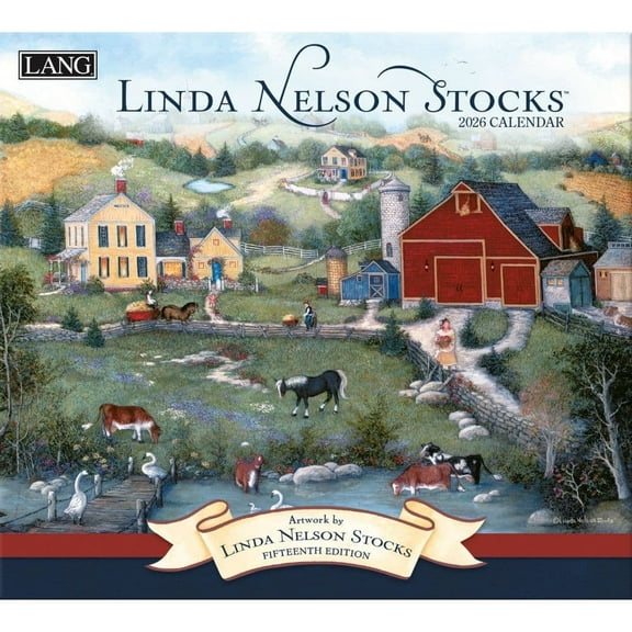 Lang Companies, Linda Nelson Stocks 2026 Wall Calendar, 13.4'' X 12'', 12-Month Calendar with Stapled Binding