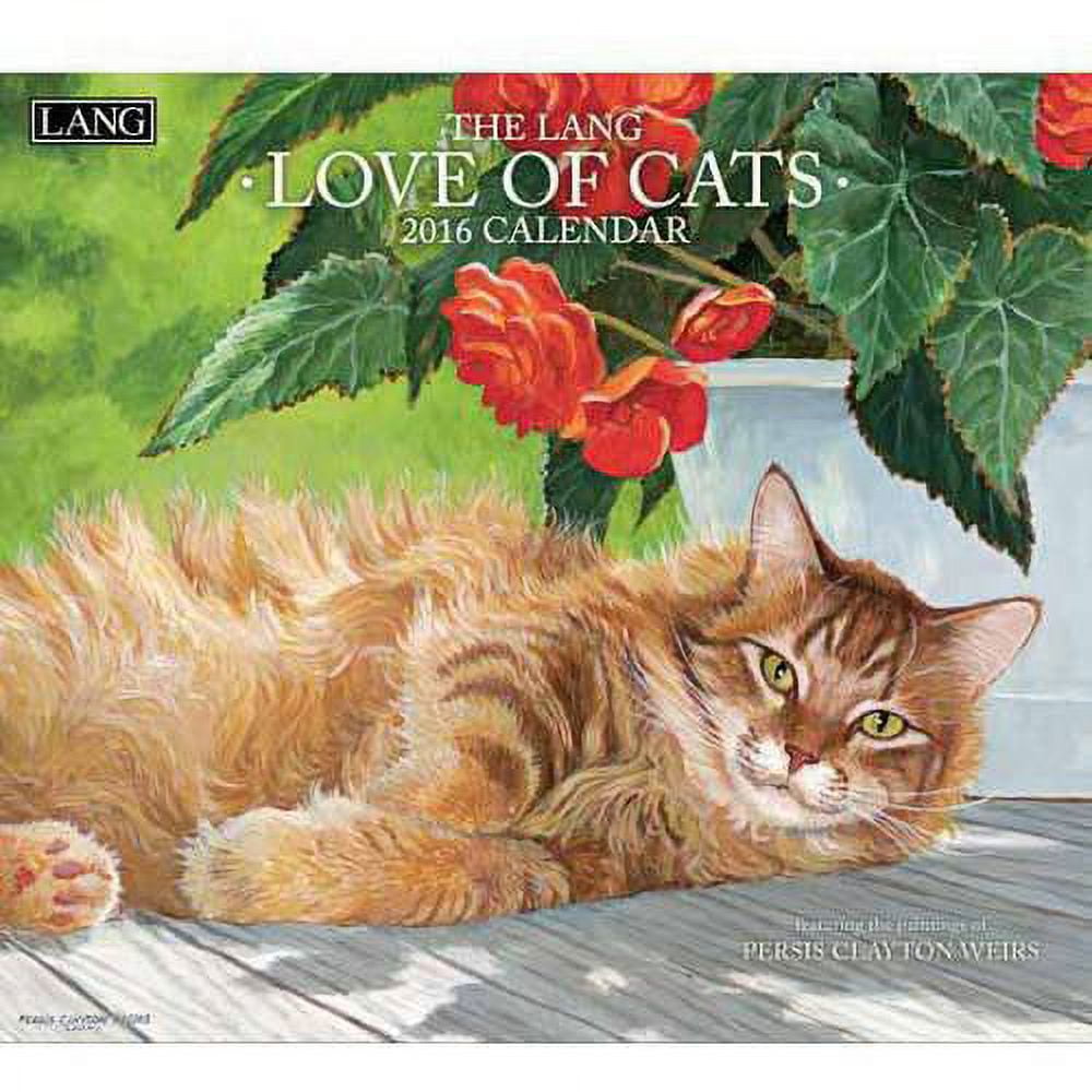 Lang Love Of Cats 2016 Wall Calendar