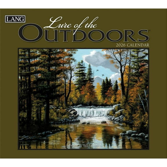 Lang Companies, Lure of the Outdoors 2026 Wall Calendar by Bill Saunders, 13.4'' X 12'', 12-Month Calendar with Stapled Binding