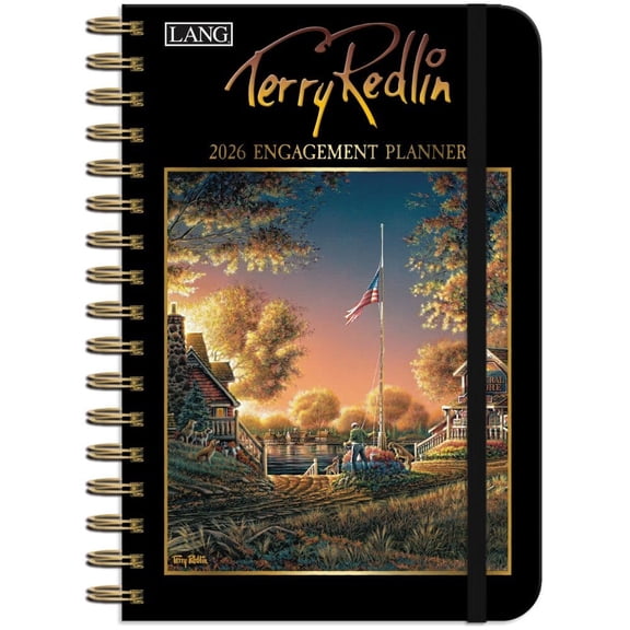 Lang Companies, Terry Redlin 2026 Engagement Planner, 6.5'' X 9'', Weekly Calendar with Stapled Binding