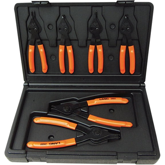 Lang Tools 6 Pc Combination Int/Ext Retaining Ring Pliers Set (3497)