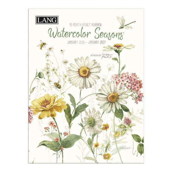 Lang Companies, Watercolor Seasons Monthly 2026 Pocket Planner