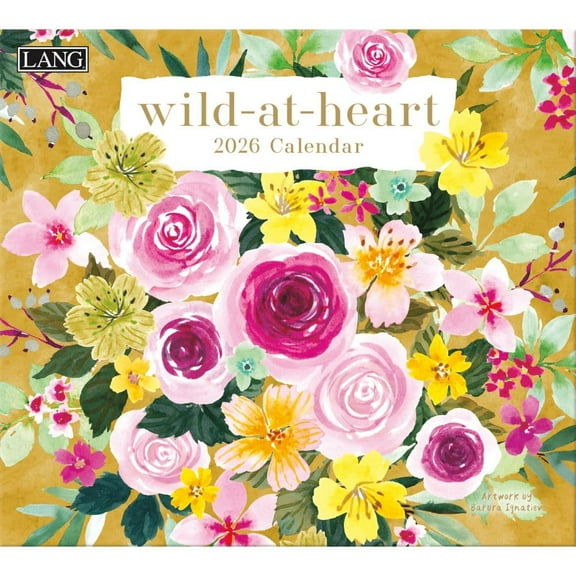 Lang Companies, Wild at Heart 2026 Wall Calendar by Barbra Ignatiev, 13.4'' X 12'', 12-Month Calendar with Stapled Binding