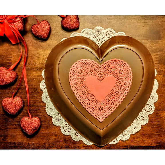Lang's Chocolates Solid 3lb Milk Chocolate Heart. Measures 12 inches across