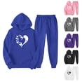 thumbnail image 1 of LangJing 2026 Sweatsuit for Women 2 Piece Outfits Long Sleeve Hoodie Sweatshirts Pullover and Jogger Sweatpants Lounge Sets with Pockets Blue,XXL, 1 of 7