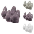 thumbnail image 1 of LangJing 2pc Front Snap Closure Wireless Bras for Old Women Push Up Seamless T-Shirt Bras No Underwire Supportive Full Coverage Bralettes, 1 of 4
