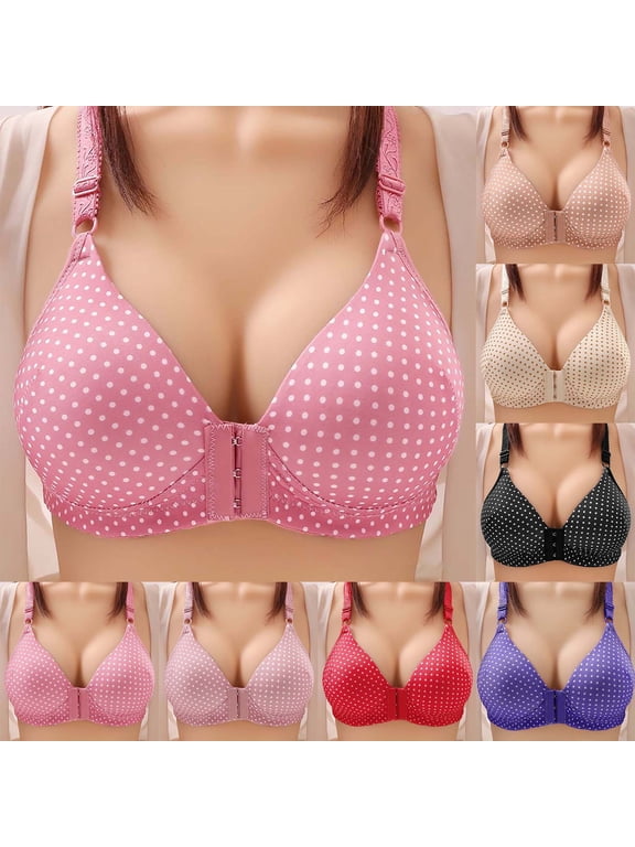Anti Sagging Bras for Women Wireless Front Closure Bra No Underwire Seamless Push Up Bra T-Shirt Bralettes