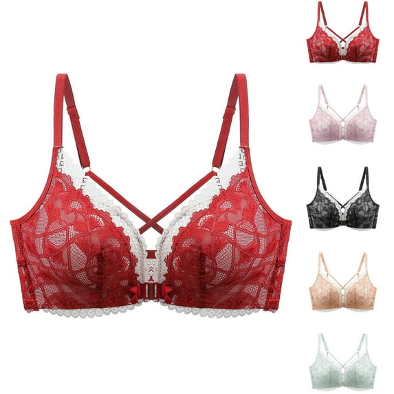 LangJing Bras for Women, Women's Solid Color Backless Seamless Push-Up Beautiful Back Underwear Everyday Bras Purple,XL