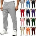 thumbnail image 1 of LangJing Men's Sweatpant Cinch Bottom Athletic Joggers for Men Cross Waist Loose Fit Gym Workout Running Casual Pants with Pockets Pink,S, 1 of 7