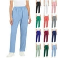 thumbnail image 1 of LangJing Scrub Pants for Women Drawstring Mid Rise Stretch Soft Workwear Anti-Wrinkle Loose Fit Jogger Pants with Pockets Mint Green,XXXXL, 1 of 7