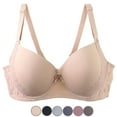 thumbnail image 1 of LangJing Seamless Bra, Women's Solid Color Maternity Sleeping Underwear WIth Underwear Women Daily Bra Blue,95C, 1 of 8