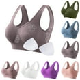 thumbnail image 1 of LangJing Sports Bras for Women, Women Seamless Sports Bra Wirefree Yoga Bra With Removable Pads Khaki,S, 1 of 5