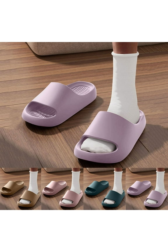 Summer Slides Slippers for Women Men Soft Soled Pillow Slides Slipper EVA Foam Open Toe Shower Bath Pool Slide 2026 Pink,36