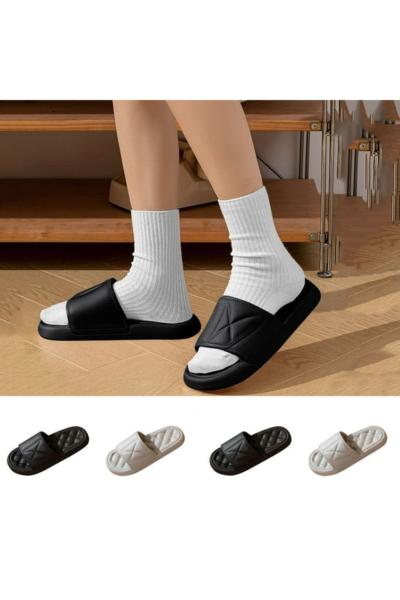 Summer Slippers for Women and Men Comfy Pillow Slipper Shower Slides Bathroom Sandals Pool Slide | Thick Sole 2026 Gray,44