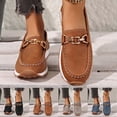 thumbnail image 1 of LangJing Women Casual Loafers Orthopedic Sneakers for Ladies Business Non-Slip Walking Penny Work Flats Loafer Slip On Shoes Blue,37, 1 of 5