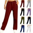 thumbnail image 1 of LangJing Womens High Waisted Wide Leg Pants Stretchy Office Work Pants Flowy Trousers Slacks Business Casual Dress Pants with Pockets Blue,S, 1 of 7