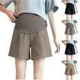 thumbnail image 1 of LangJing Womens Maternity Shorts Lounge Pajama Workout Stretchy Yoga Shorts Over Belly Casual Summer Pregnancy Shorts for Women, 1 of 5