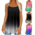 thumbnail image 1 of LangJing Womens Plus Size Tank Tops Flowy Sleeveless Summer Boho Tanks Tunic Top Spaghetti Straps Casual Camisole Shirts Blouse Pink,L, 1 of 5