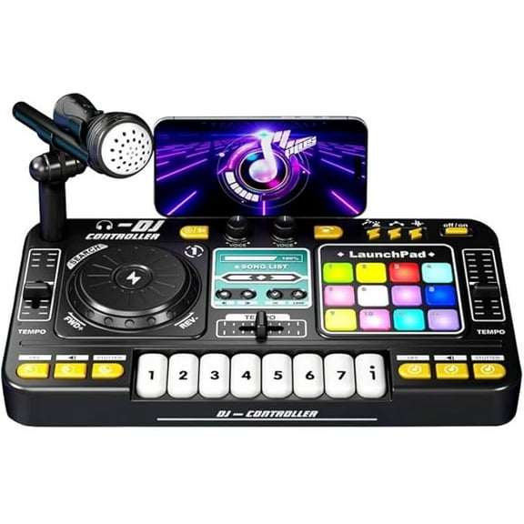 LangPing Multi-functional DJ Disc Player , Bluetooth Light Music Percussion, Electronic Piano for Kids, Musical Instruments Toys, Perfect for Creative Play and Entertainment