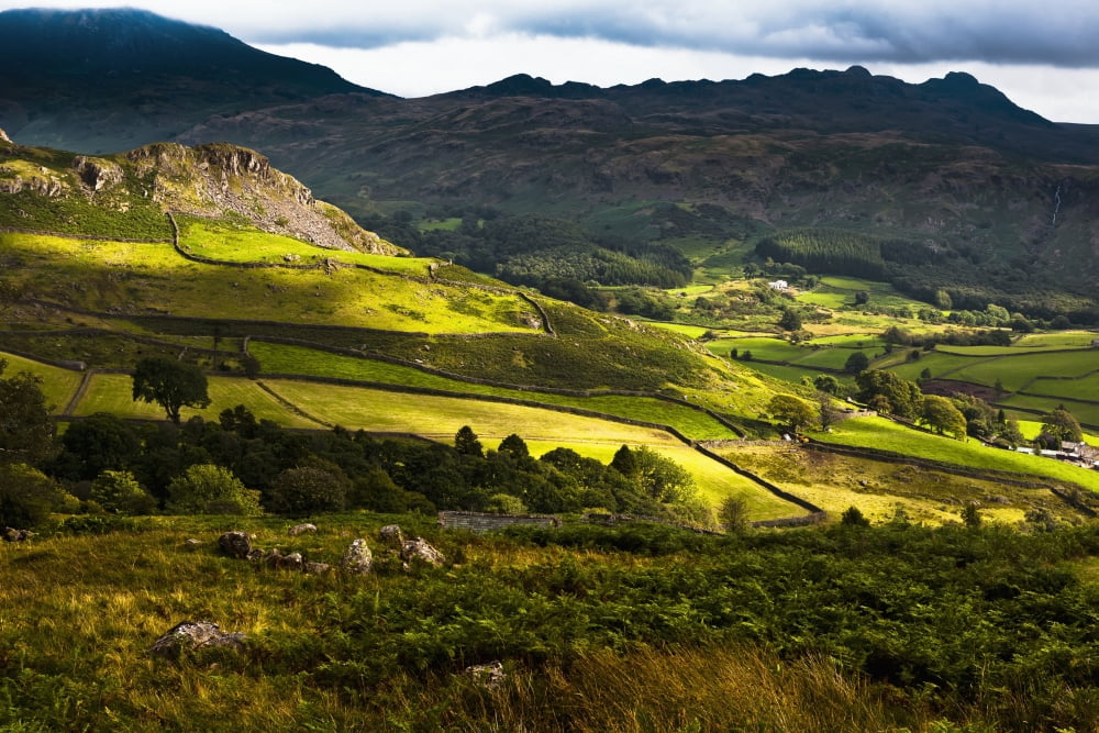 Langdale Hills Of Western Lake District Cumbria England Uk Canvas Art - Doug McKinlay Design Pics (19 x 12)