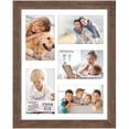 thumbnail image 1 of Langdon House 11x14 Rustic Brown Collage Frame W/ Mat for 5 - 4x6 Photos, Contemporary Farmhouse Style, 1 Pack, Richland Collection (US Company), 1 of 6