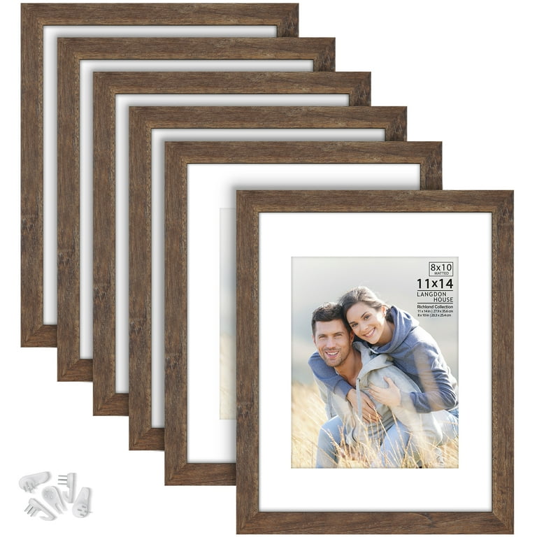 Giftgarden 4x6 Picture Frame Brown Set of 7 Rustic Walnut-Color Photo  Frames 4 by 6 for Tabletop or Wall