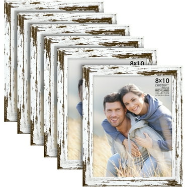 Langdon House 8x10 Distressed White Picture Frames, Farmhouse Style, 6 Pack, Richland Collection (US Company)