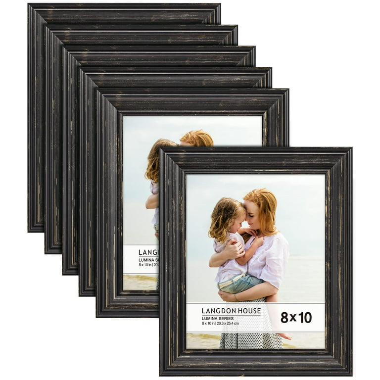 Langdon House 8x10 Wood Picture Frames, Brown, Set of 6