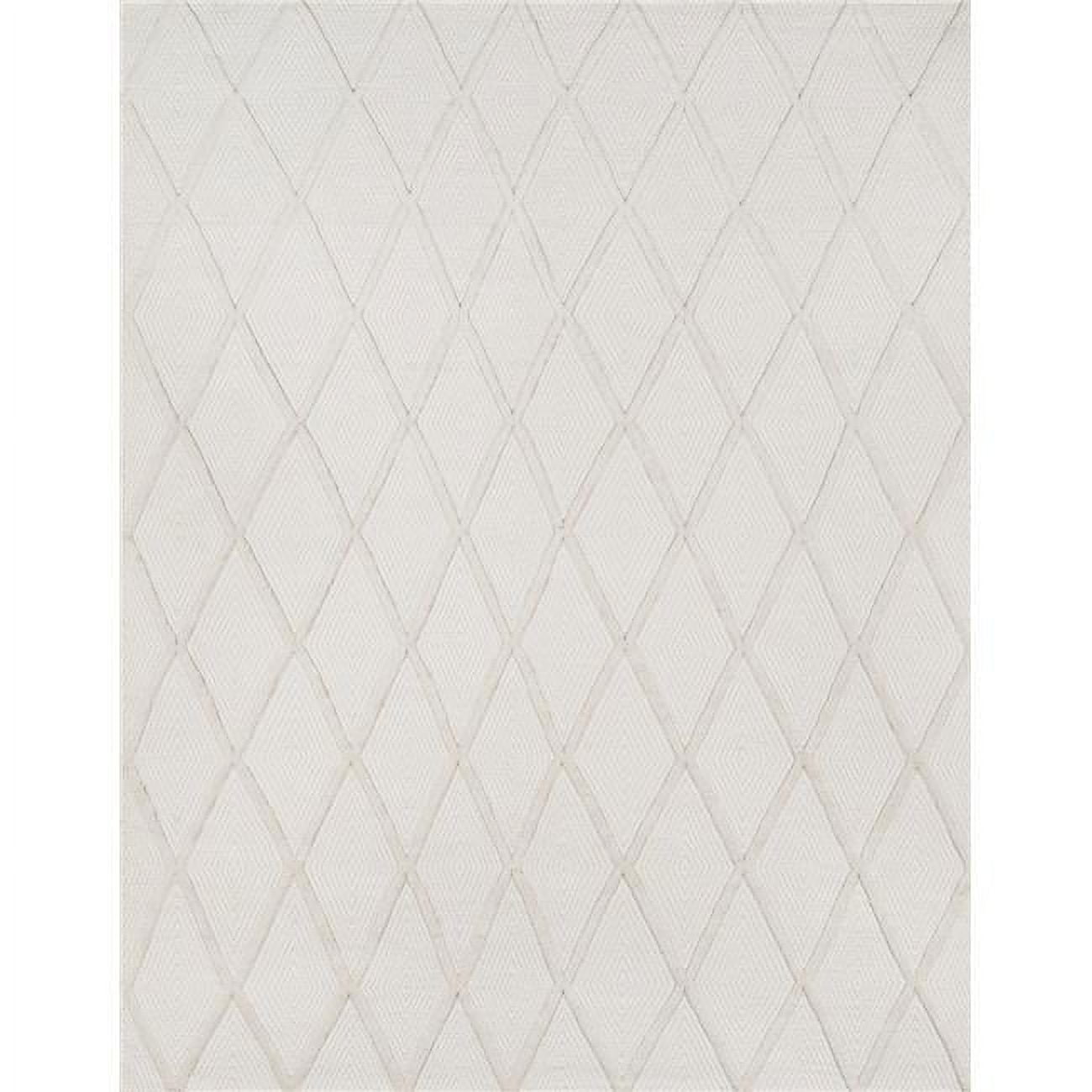 Langdon Beige Flatweave Wool Geometric Rug