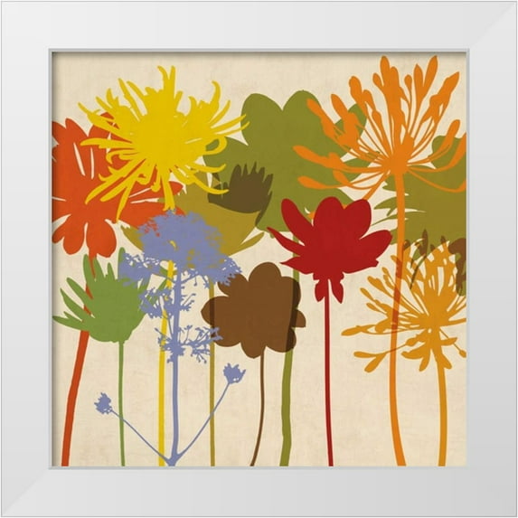 Lange, Erin 20x20 White Modern Wood Framed Museum Art Print Titled - Colorful Bloom I
