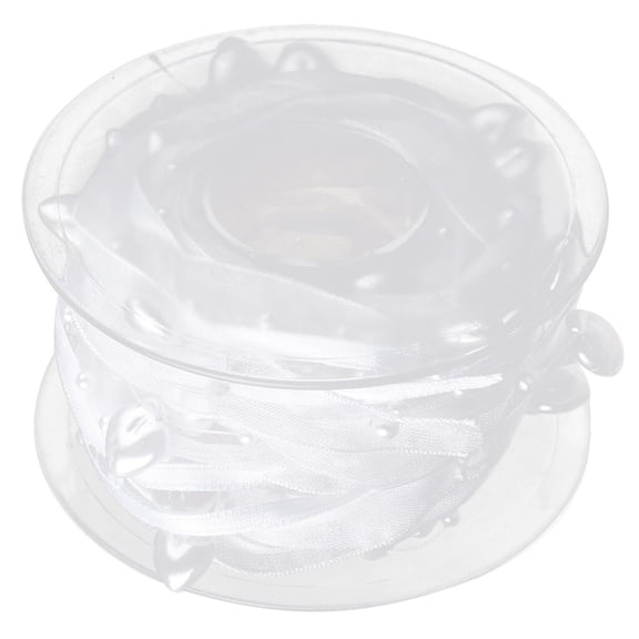 Langeriy Heart Shaped Bead Chain Ribbon Roll for Wrapping, Party Decoration, Silk Band Craft Supplies