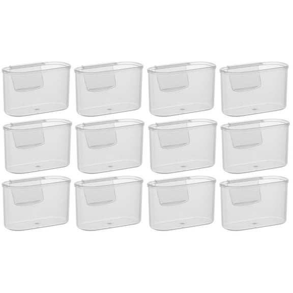 Langeriy 12 Pcs Refrigerator Side Box Fridge Side Sauce Box Small Hanging Box Clip-on Sauce Box