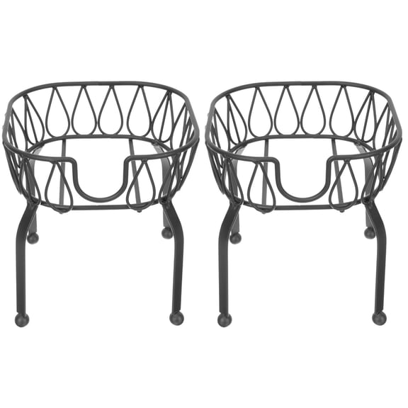 Langeriy 2pcs Metal Drink Dispenser Holder Set for Beer Bucket and Wine Bucket Stand and Stable