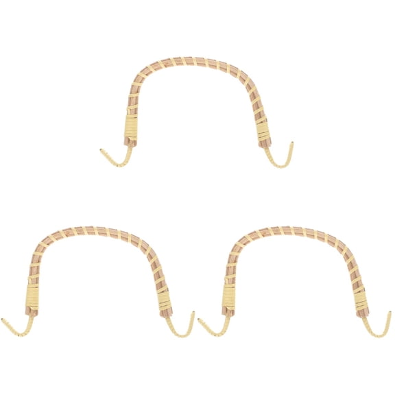 Langeriy 3pcs Replacement Kettle Handle Woven Teapot Handle Wooden Teapot Grip Anti-scalding Teapot Handle