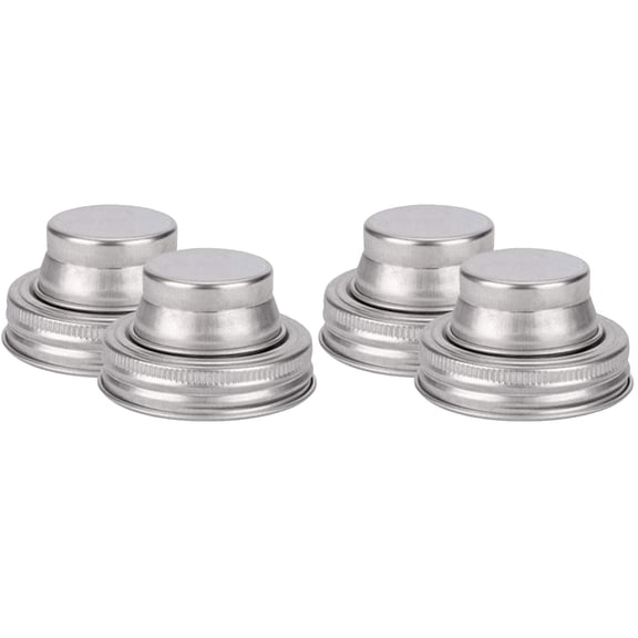 Langeriy 4 Pcs Household Jar Covers Wear-resistant Jar Shaker Lids Stainless Steel Jar Caps