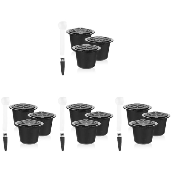Langeriy 4 Sets of Reusable Coffee Filter Cup Refillable Coffee Strainer Coffee Equipment