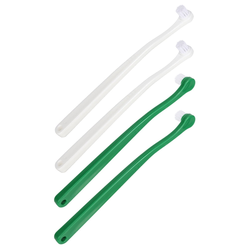 Langeriy 4Pcs Pet Toothbrush Portable Cat Toothbrush Small Head Toothbrush for -bristle Toothbrush