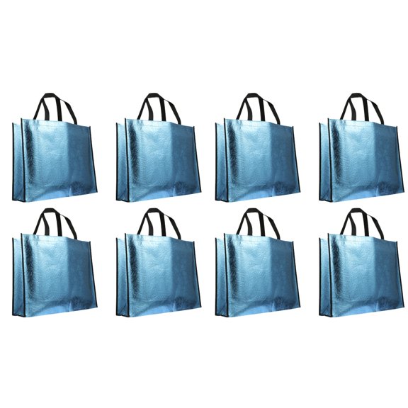 Langeriy 8 Pcs Reusable Grocery Bags Gift Wrapping Bags Portable Shopping Bags Tote Bags with Handle
