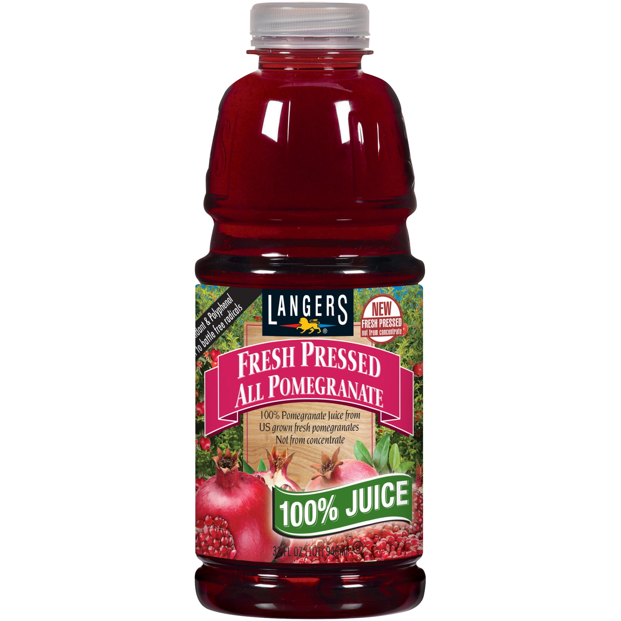Langers 100 Fresh Pressed Juice, Pomegranate, 32 Fl Oz, 1 Count