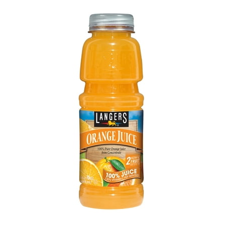 Langers 100% Juice, Orange, 15.2 Fl Oz, 12 Count
