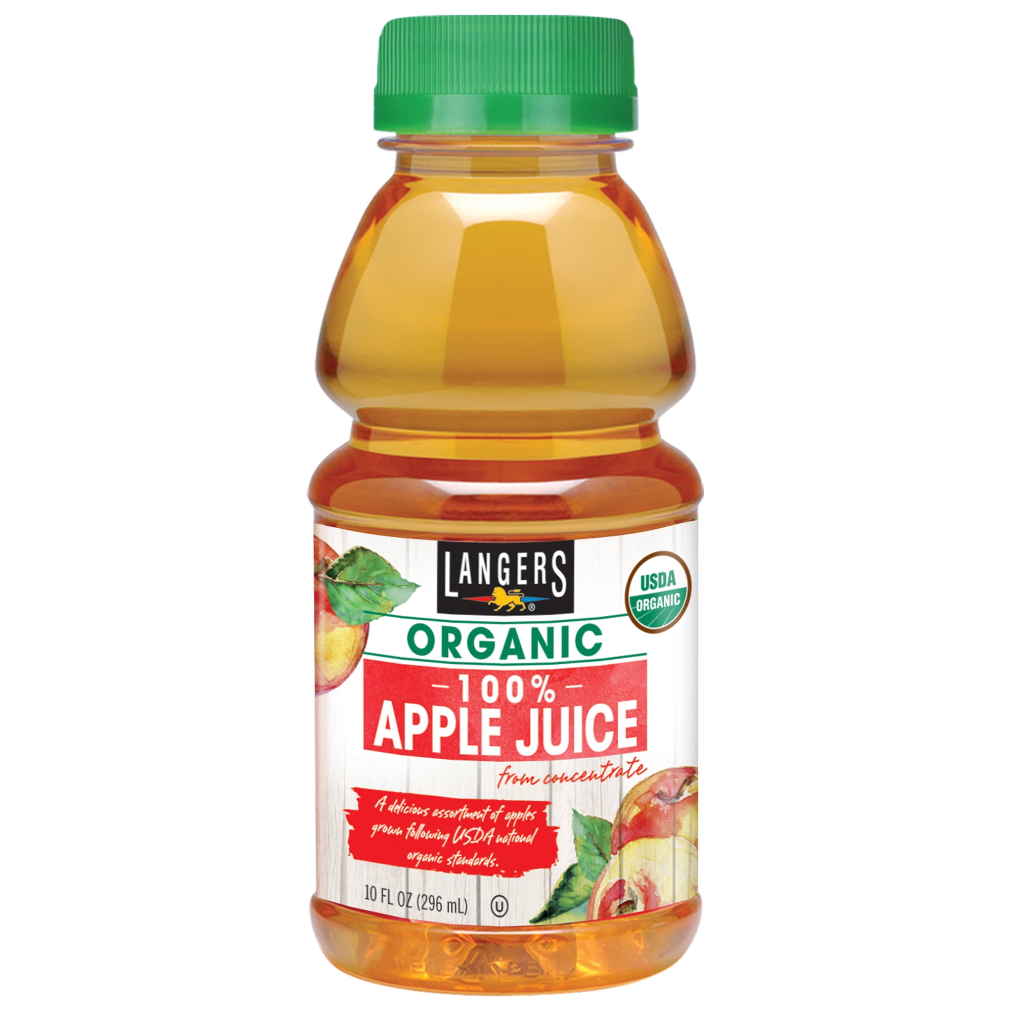 Langers 100% Organic Juice, Apple, 10 Fl Oz, 12 Count
