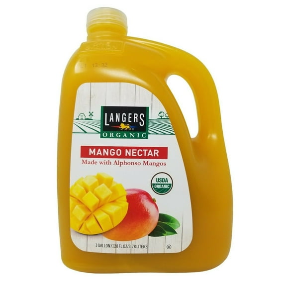 Langers Organic Mango Nectar Made with Alphonso Mangos 1 Gallon