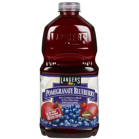 Langers Pomegranate Blueberry Cocktail Juice 64 fl oz (Pack of 14)