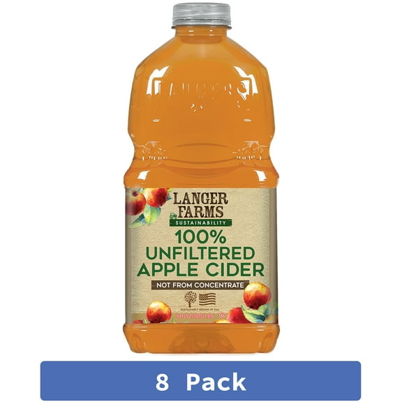 Langers Unfiltered Apple Cider Juice 64 oz (Pack of 8)