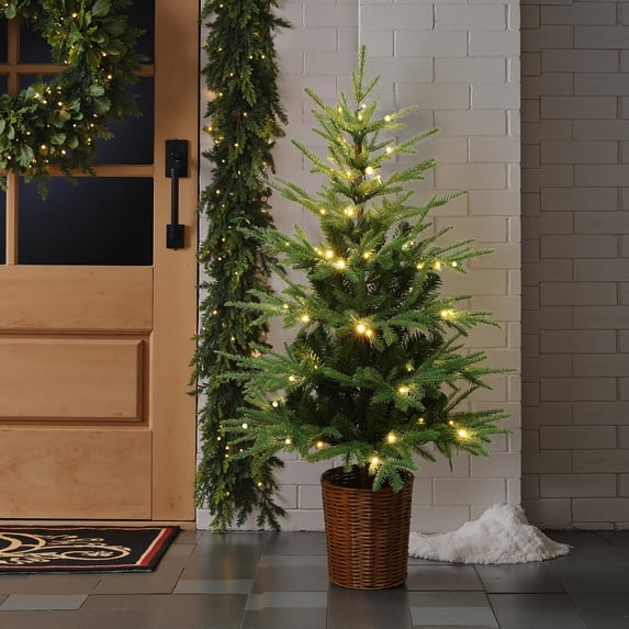 Langford Home 4 Ft Prelit Artificial Christmas Tree, 70 Warm White ...