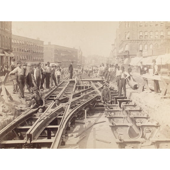 Langill Broadway Cable Tracks New York Photo Extra Large XL Wall Art Poster Print