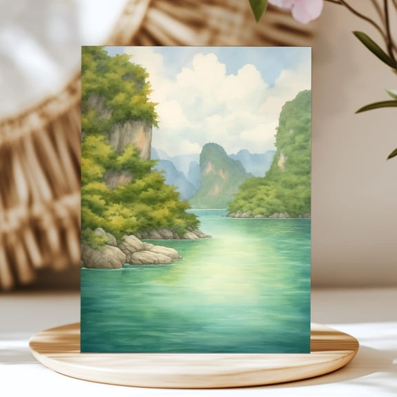 Langkawi Print, Malaysia Wall Art, Malaysian Home Decor, Southeast Asia Artwork, Asian Nature Poster, Coastal Mountain Landscape Home Decor #3560, Unframed Poster Size 8x12