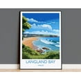 thumbnail image 1 of Langland Bay Travel Poster Wall Art, Langland Bay Travel Print, Mumbles Art Gift, Wales, Welsh Art Gift, Wall Art Print, 16x24 UNFRAMED, 1 of 2