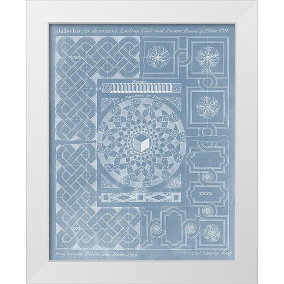 Langley 12x14 White Modern Wood Framed Museum Art Print Titled - Elements for Design II