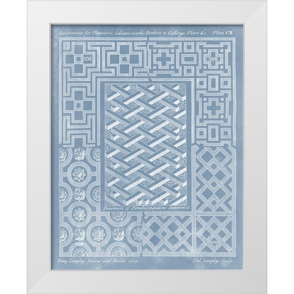 Langley 12x14 White Modern Wood Framed Museum Art Print Titled - Elements for Design IV